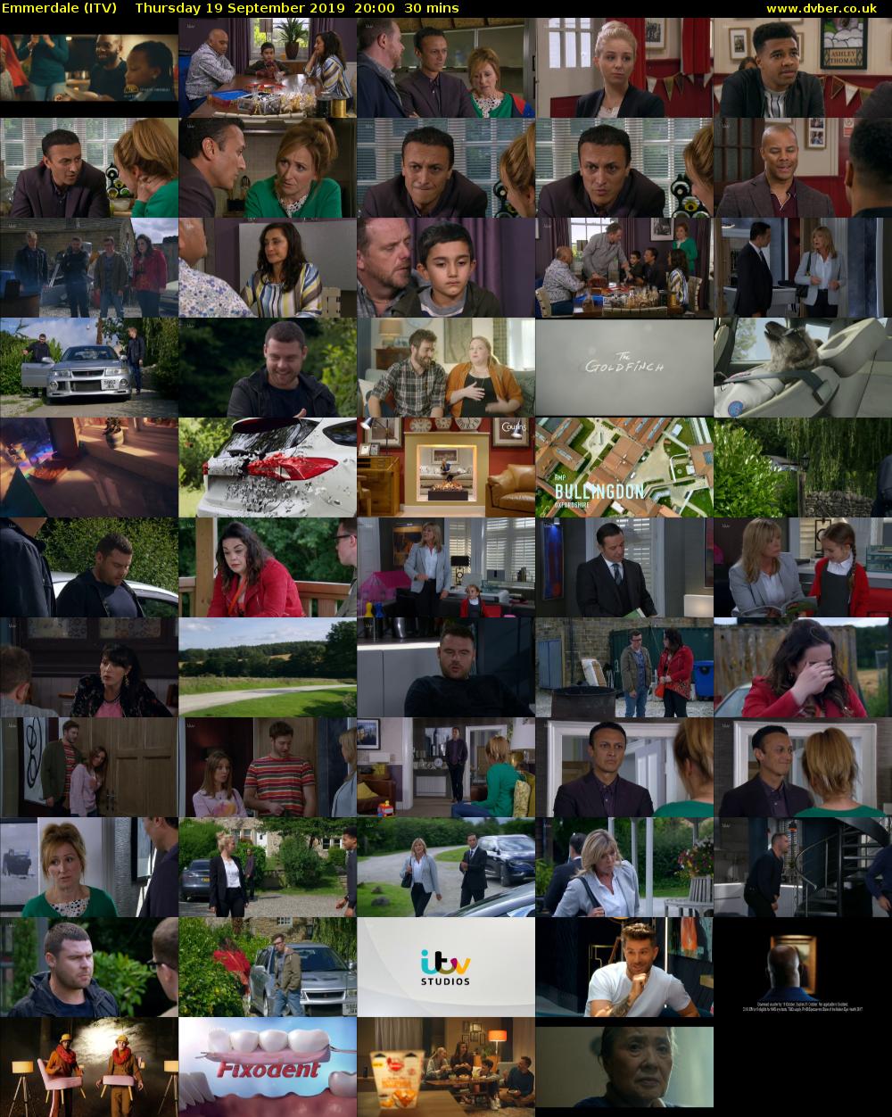 Emmerdale (ITV) Thursday 19 September 2019 20:00 - 20:30