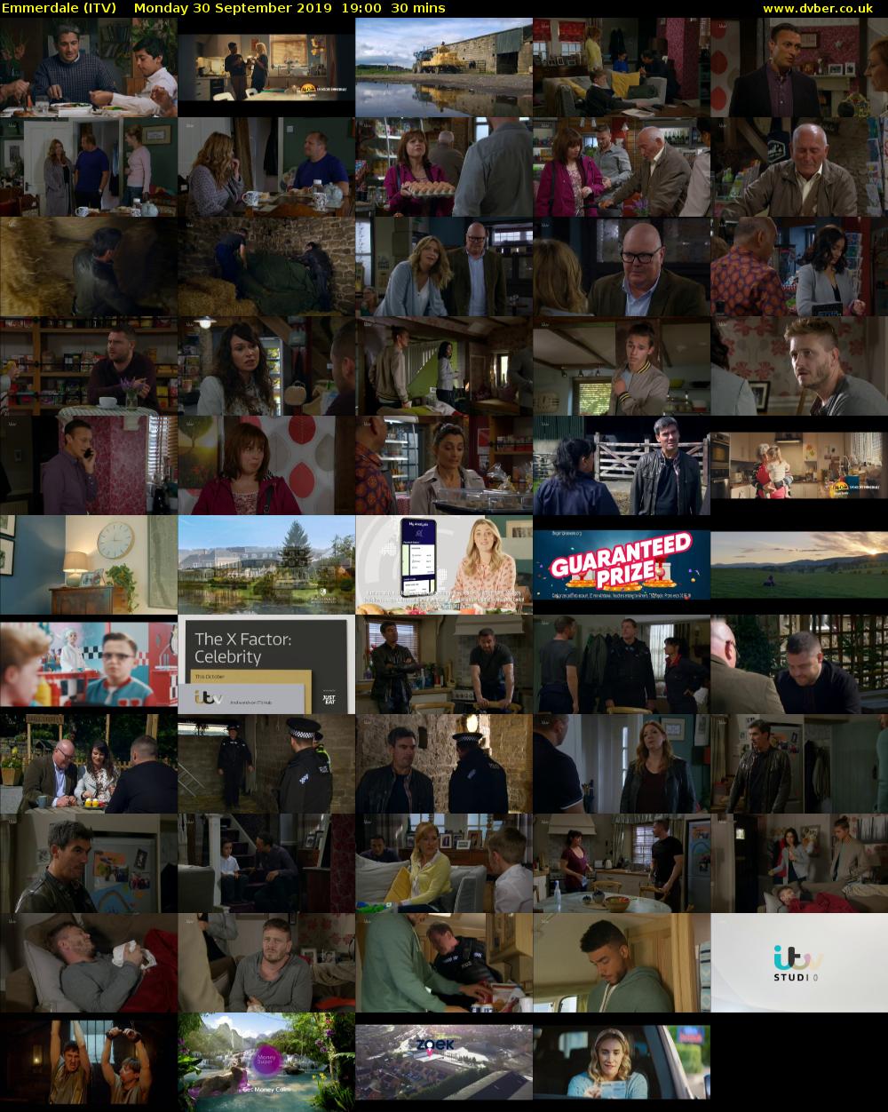 Emmerdale (ITV) Monday 30 September 2019 19:00 - 19:30