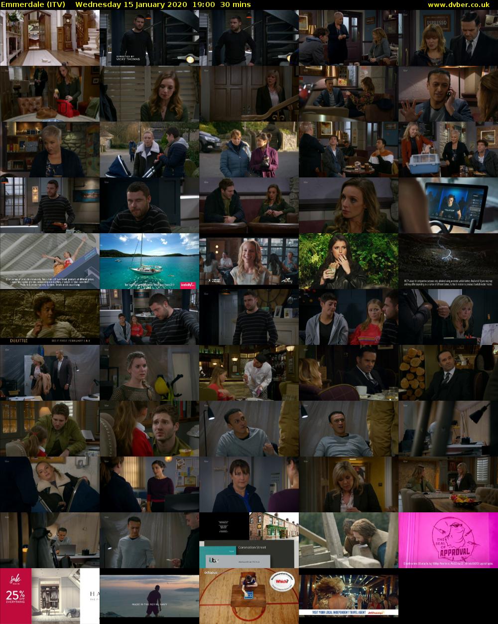 Emmerdale (ITV) Wednesday 15 January 2020 19:00 - 19:30