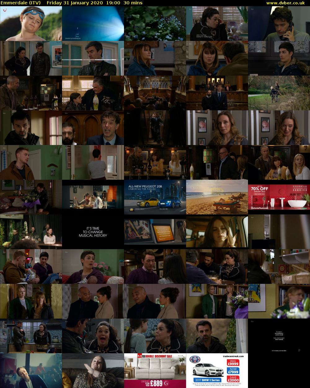 Emmerdale (ITV) Friday 31 January 2020 19:00 - 19:30