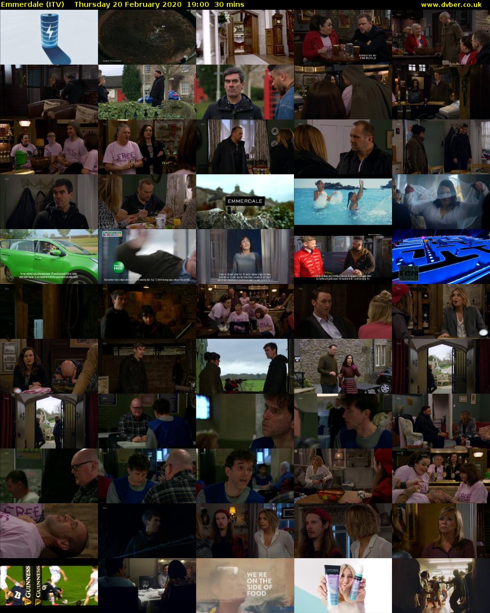 Emmerdale (ITV) Thursday 20 February 2020 19:00 - 19:30