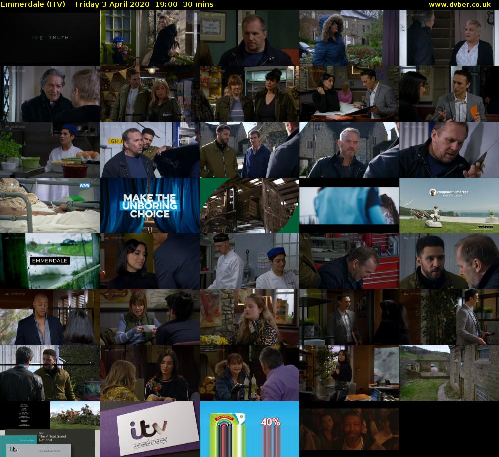 Emmerdale (ITV) Friday 3 April 2020 19:00 - 19:30
