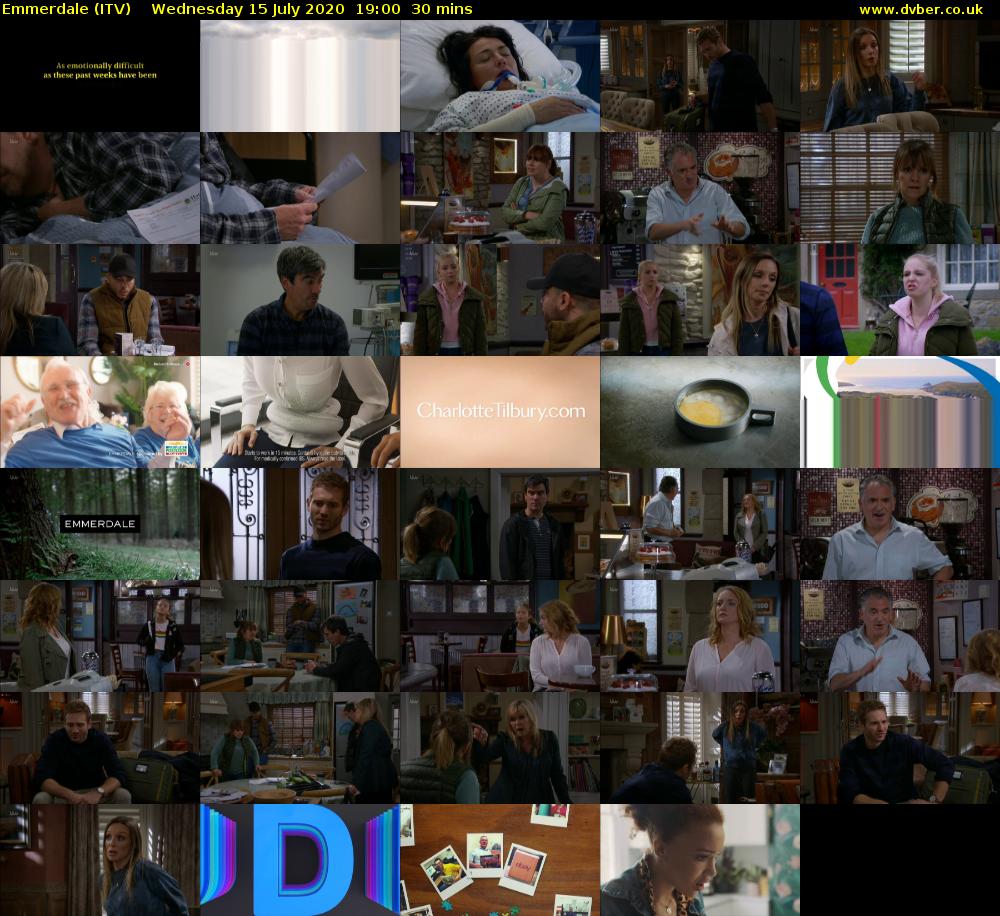 Emmerdale (ITV) Wednesday 15 July 2020 19:00 - 19:30