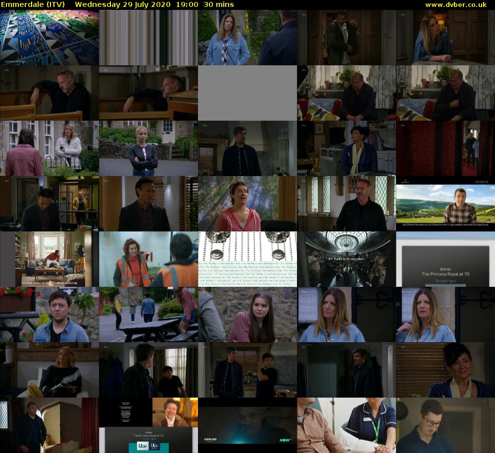 Emmerdale (ITV) Wednesday 29 July 2020 19:00 - 19:30