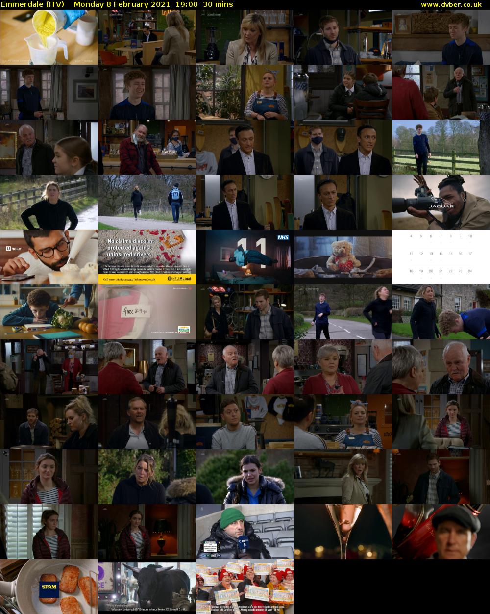 Emmerdale (ITV) Monday 8 February 2021 19:00 - 19:30