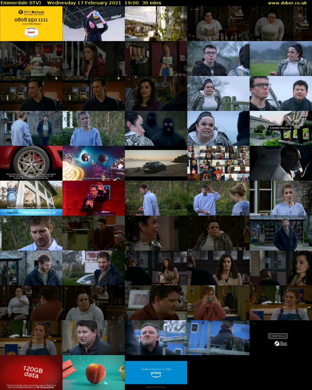 Emmerdale (ITV) Wednesday 17 February 2021 19:00 - 19:30