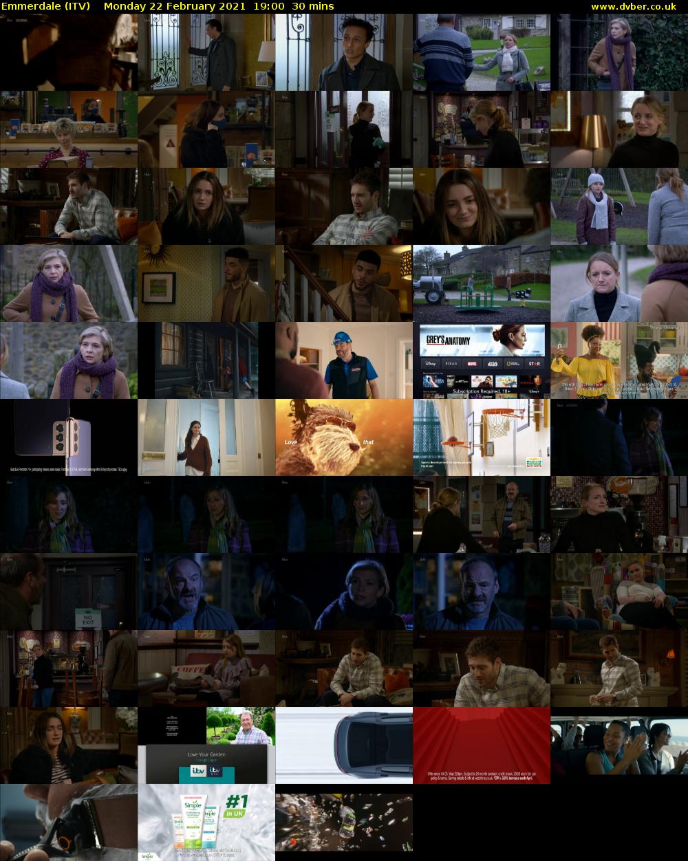 Emmerdale (ITV) Monday 22 February 2021 19:00 - 19:30