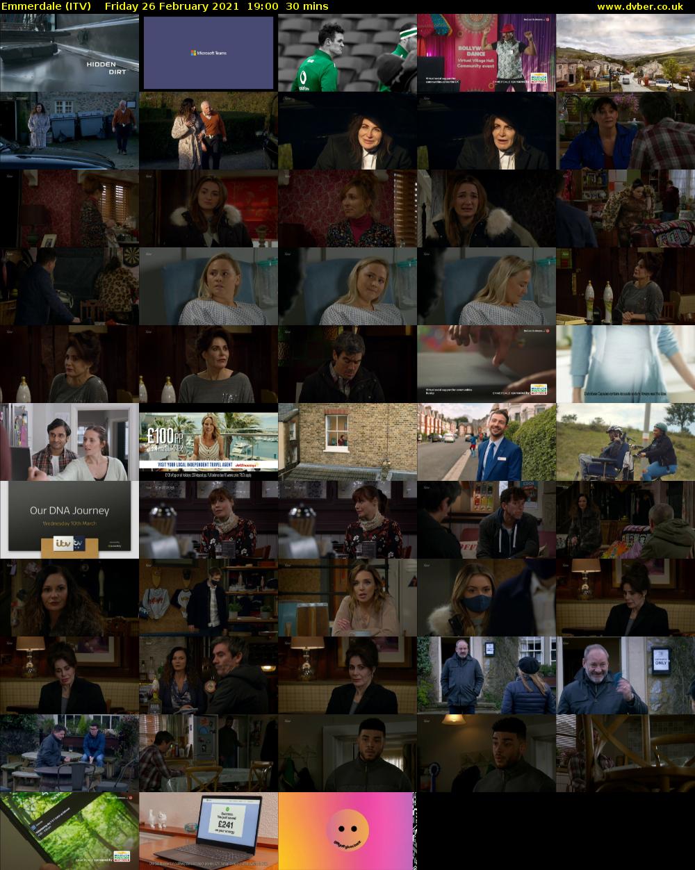 Emmerdale (ITV) Friday 26 February 2021 19:00 - 19:30