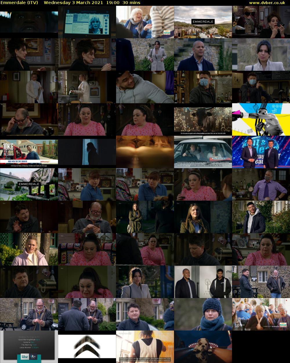 Emmerdale (ITV) Wednesday 3 March 2021 19:00 - 19:30