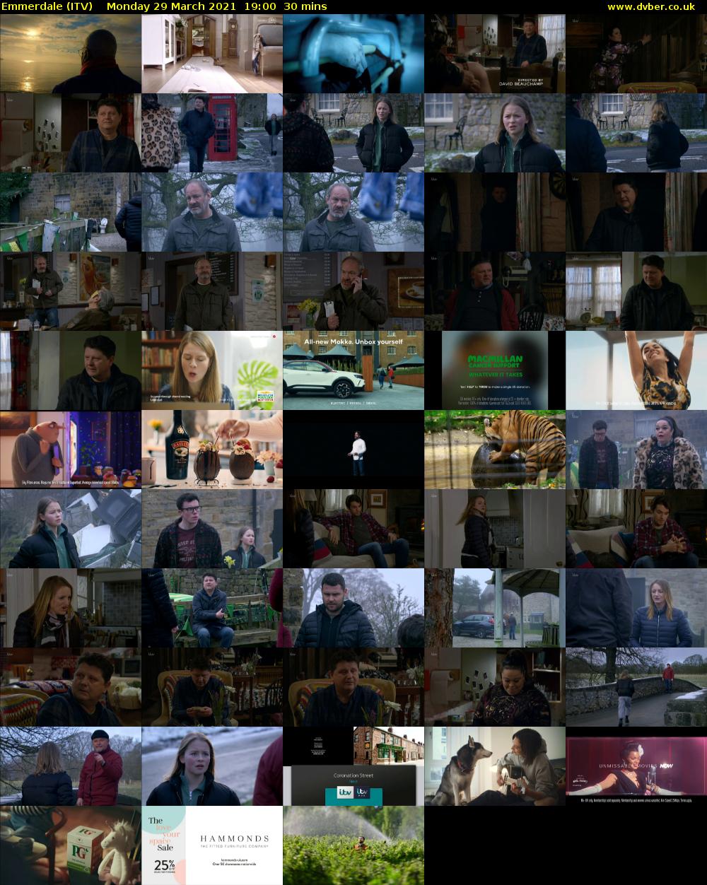 Emmerdale (ITV) Monday 29 March 2021 19:00 - 19:30