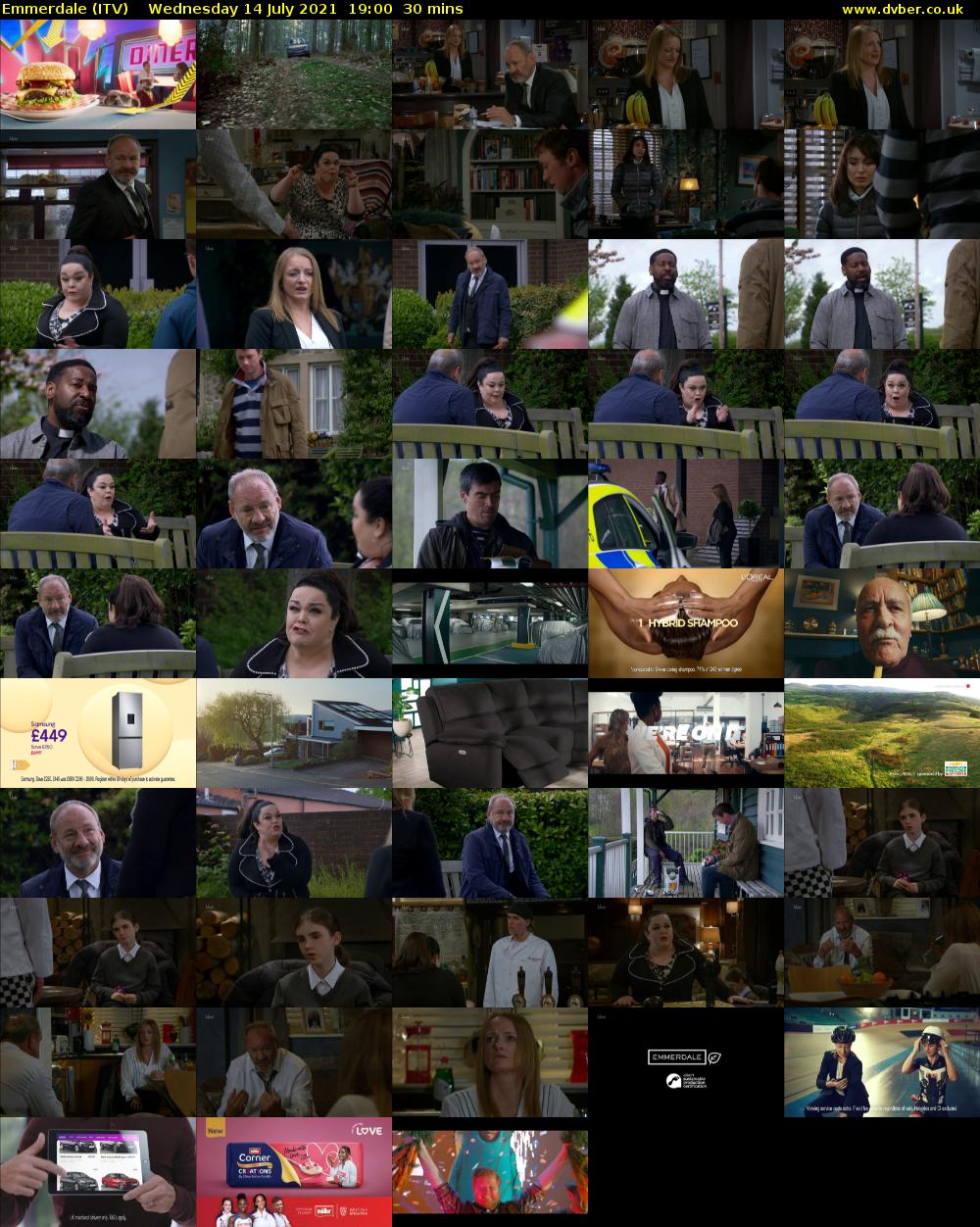 Emmerdale (ITV) Wednesday 14 July 2021 19:00 - 19:30