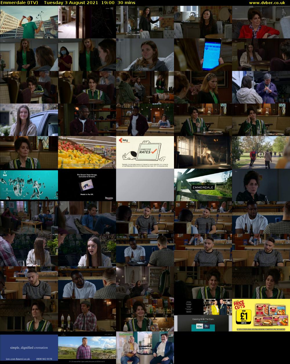 Emmerdale (ITV) Tuesday 3 August 2021 19:00 - 19:30