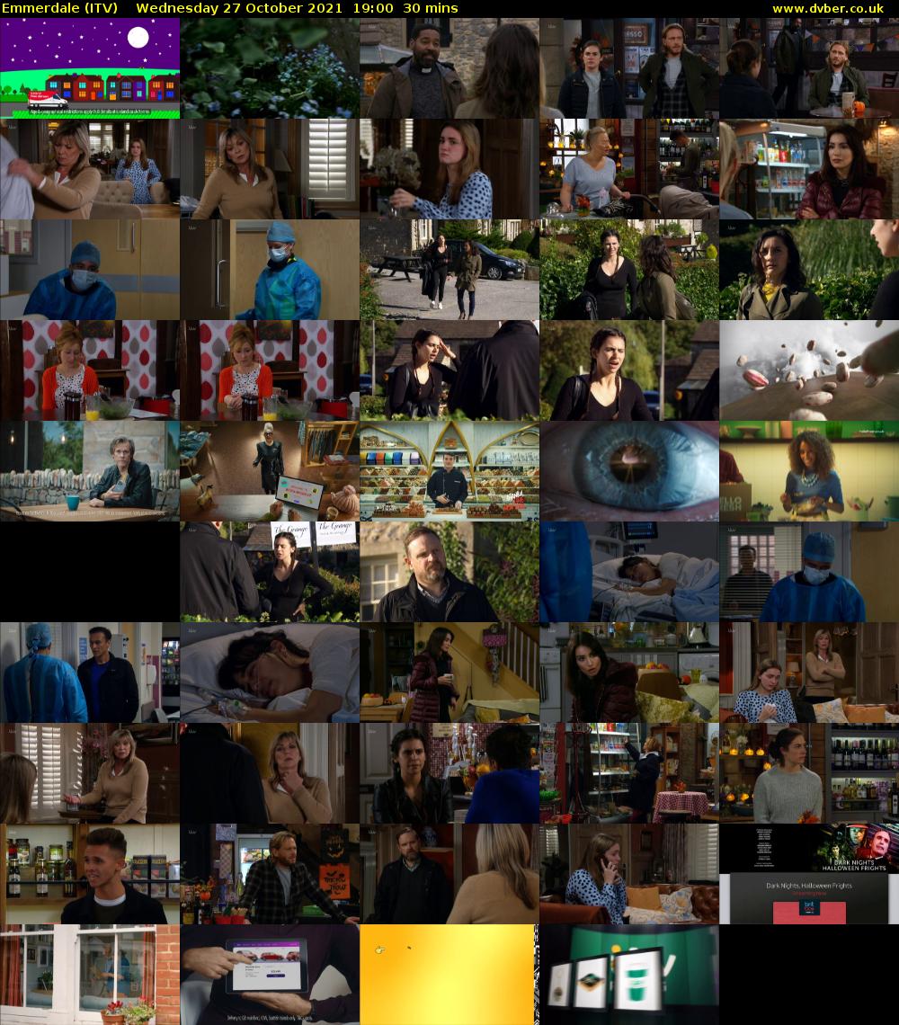 Emmerdale (ITV) Wednesday 27 October 2021 19:00 - 19:30