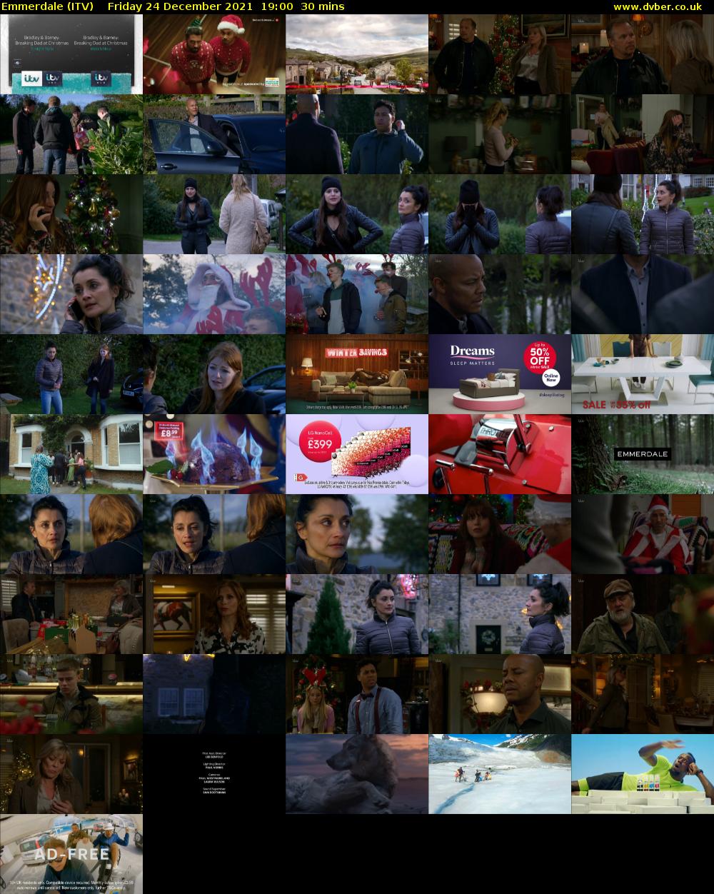 Emmerdale (ITV) Friday 24 December 2021 19:00 - 19:30