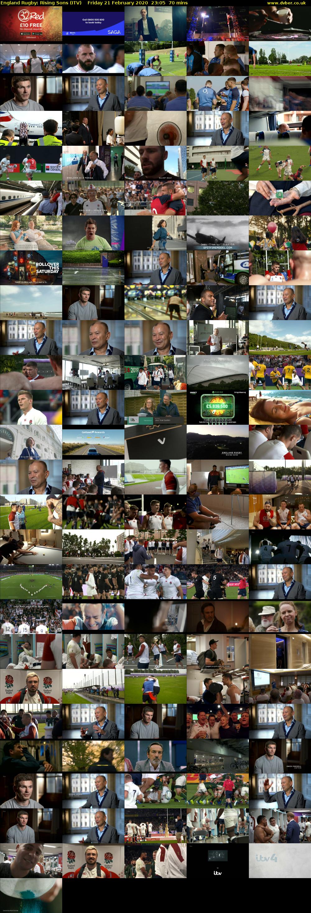 England Rugby: Rising Sons (ITV) Friday 21 February 2020 23:05 - 00:15