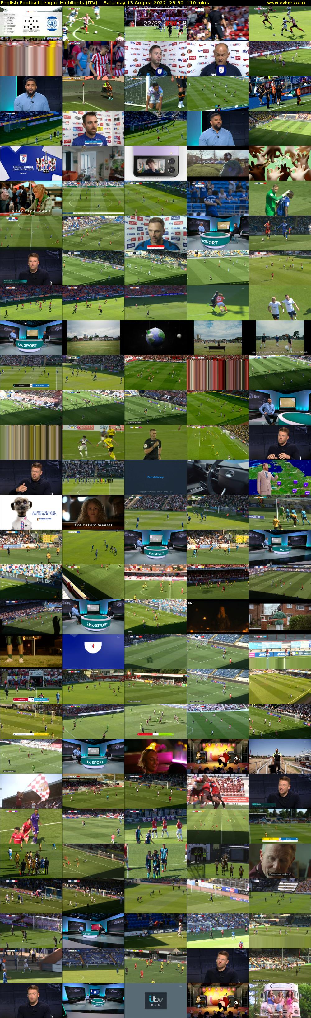 English Football League Highlights (ITV) Saturday 13 August 2022 23:30 - 01:20