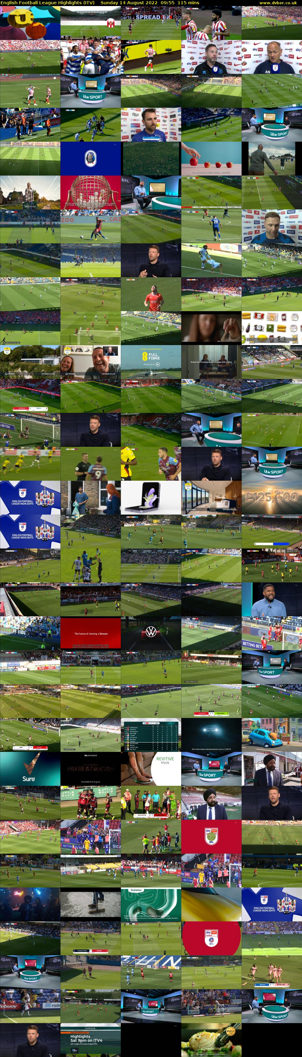English Football League Highlights (ITV) Sunday 14 August 2022 09:55 - 11:50