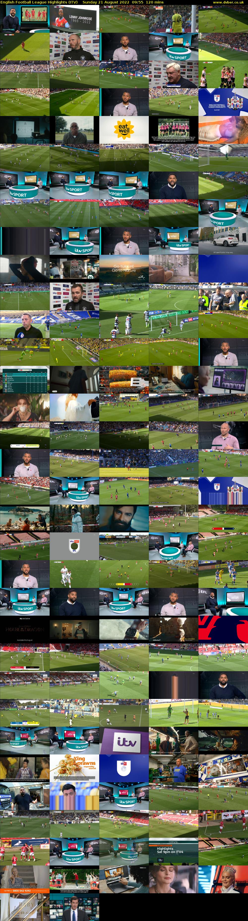 English Football League Highlights (ITV) Sunday 21 August 2022 09:55 - 11:55