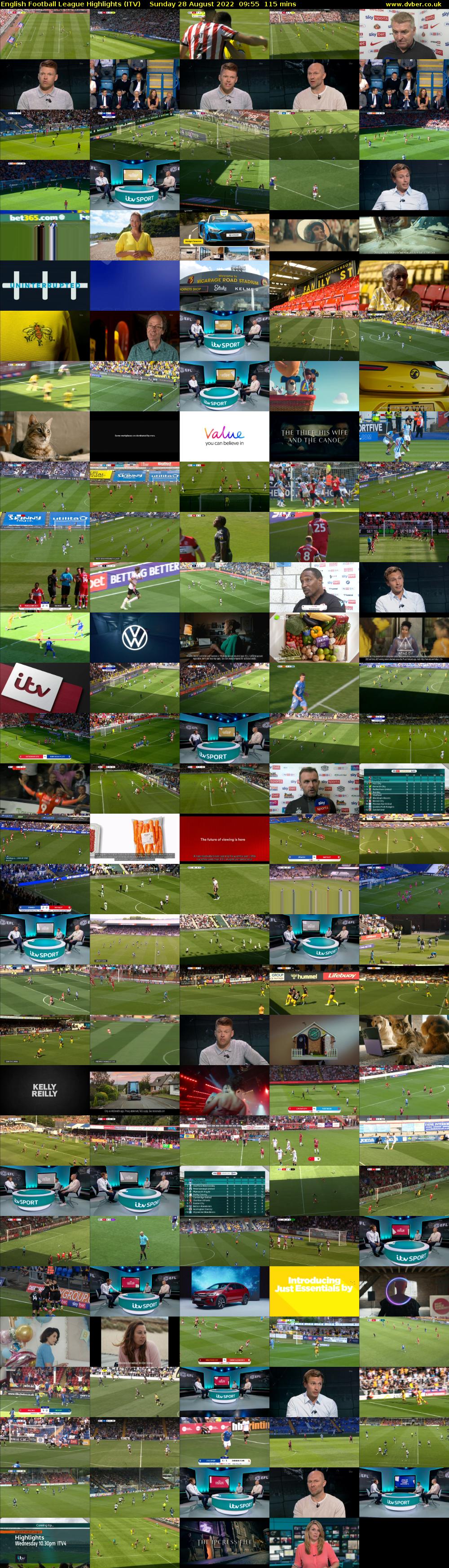 English Football League Highlights (ITV) Sunday 28 August 2022 09:55 - 11:50
