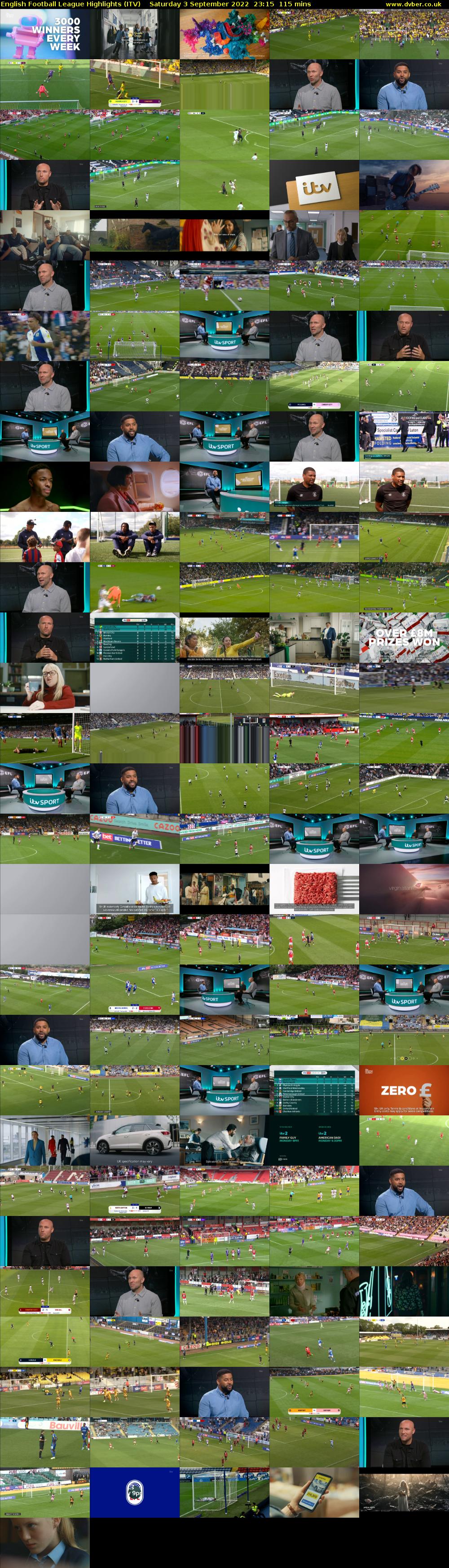 English Football League Highlights (ITV) Saturday 3 September 2022 23:15 - 01:10