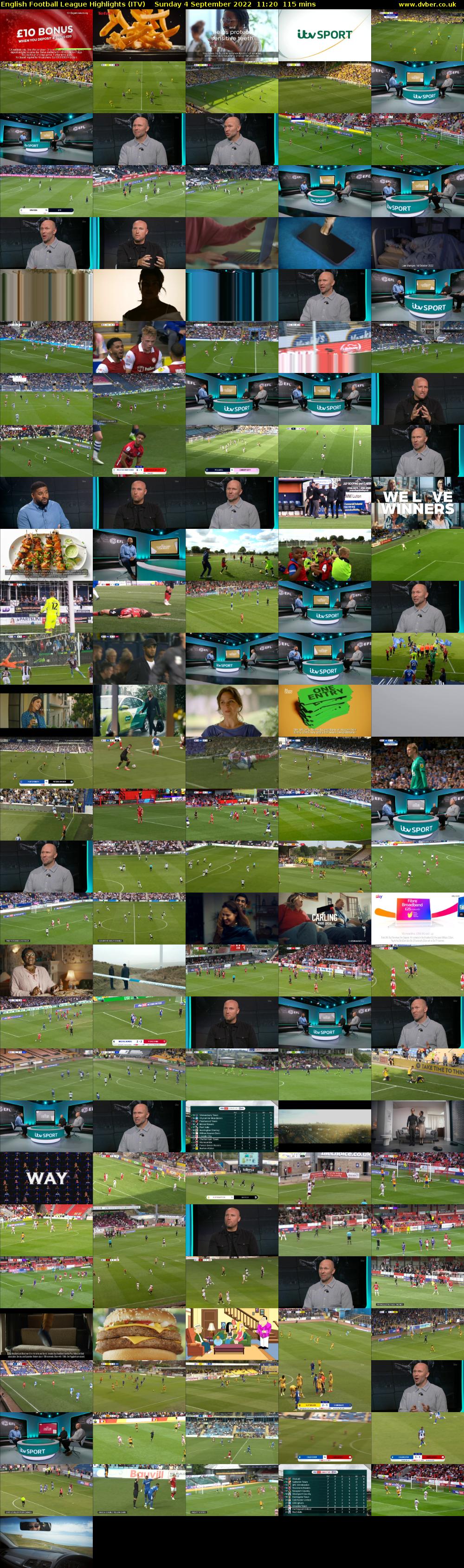 English Football League Highlights (ITV) Sunday 4 September 2022 11:20 - 13:15