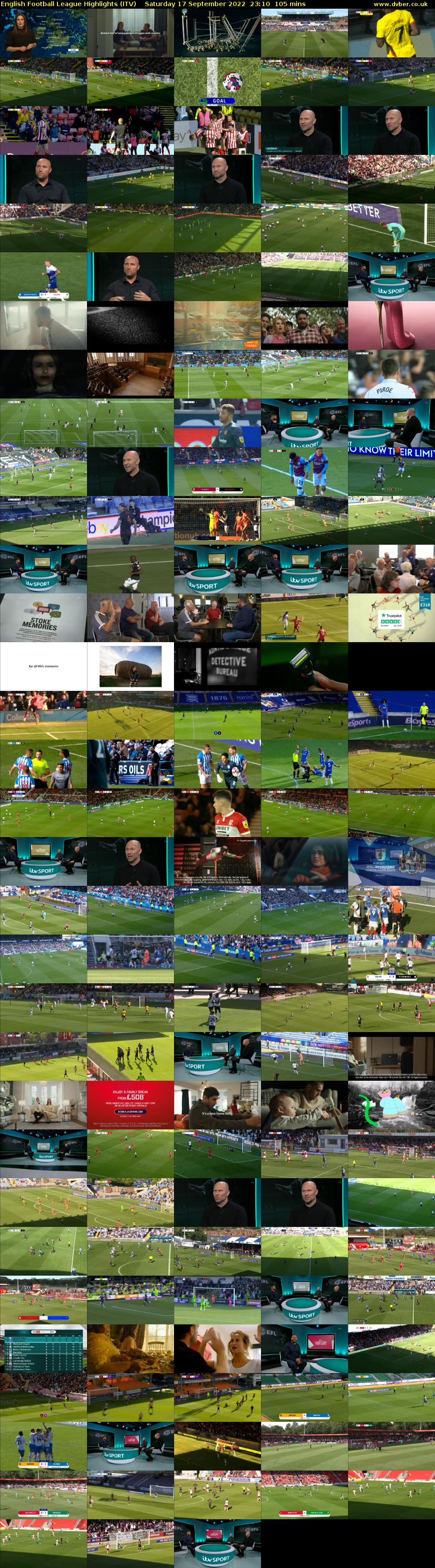 English Football League Highlights (ITV) Saturday 17 September 2022 23:10 - 00:55