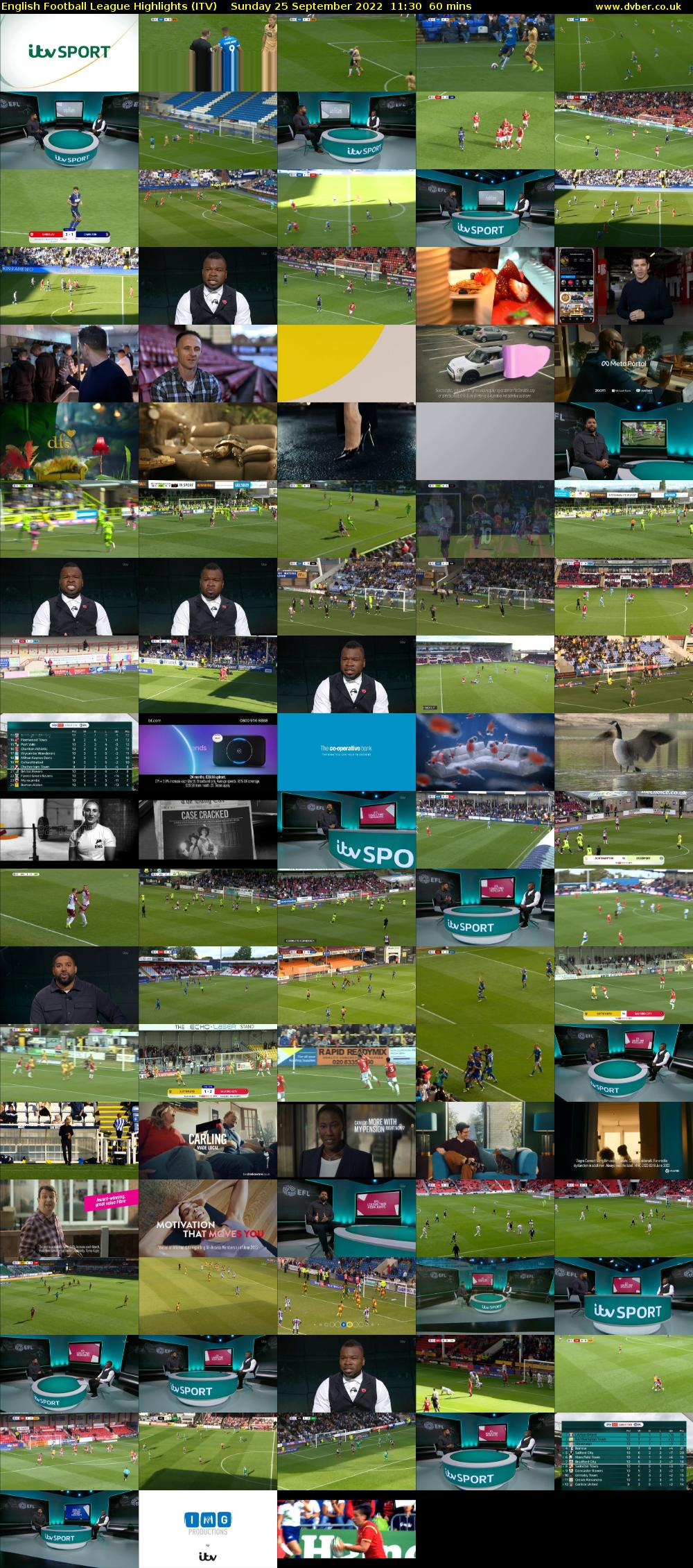English Football League Highlights (ITV) Sunday 25 September 2022 11:30 - 12:30