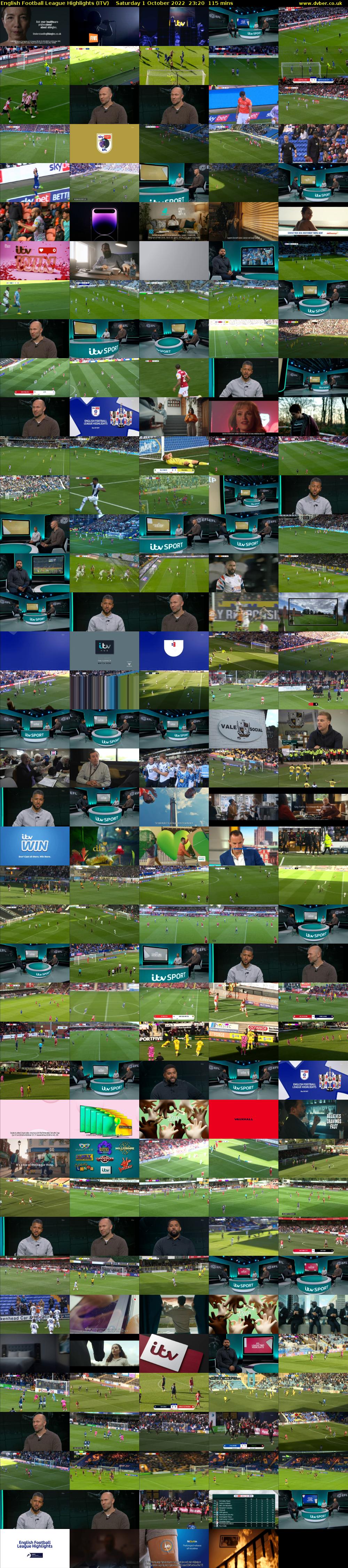 English Football League Highlights (ITV) Saturday 1 October 2022 23:20 - 01:15