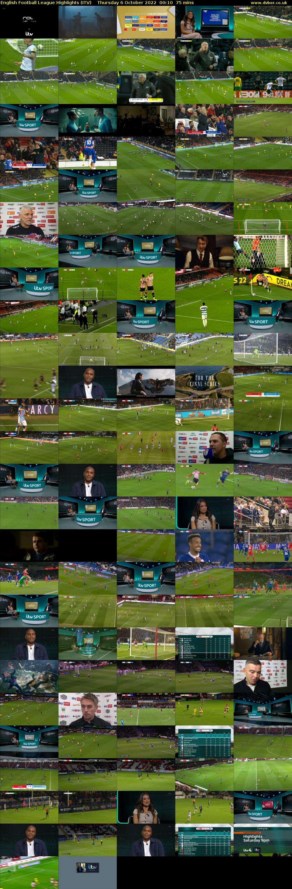 English Football League Highlights (ITV) Thursday 6 October 2022 00:10 - 01:25