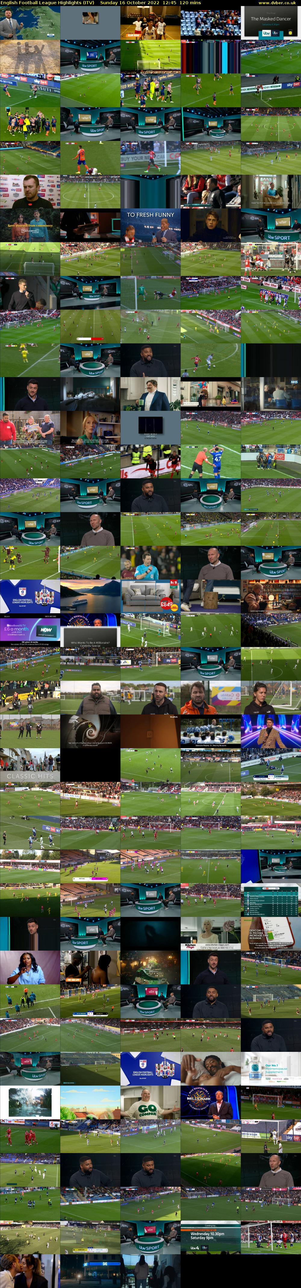 English Football League Highlights (ITV) Sunday 16 October 2022 12:45 - 14:45