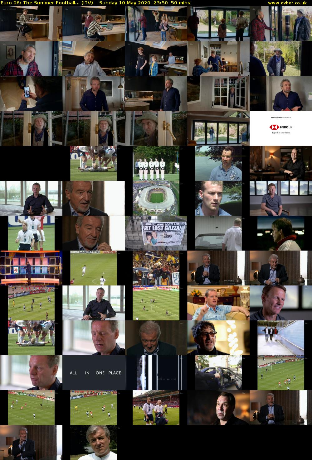 Euro 96: The Summer Football... (ITV) Sunday 10 May 2020 23:50 - 00:40