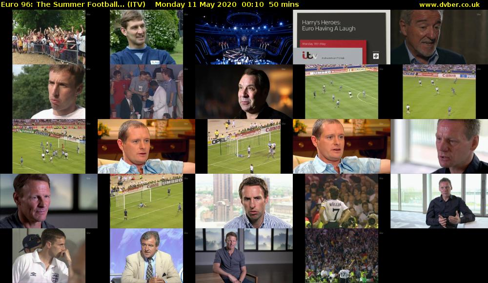 Euro 96: The Summer Football... (ITV) Monday 11 May 2020 00:10 - 01:00
