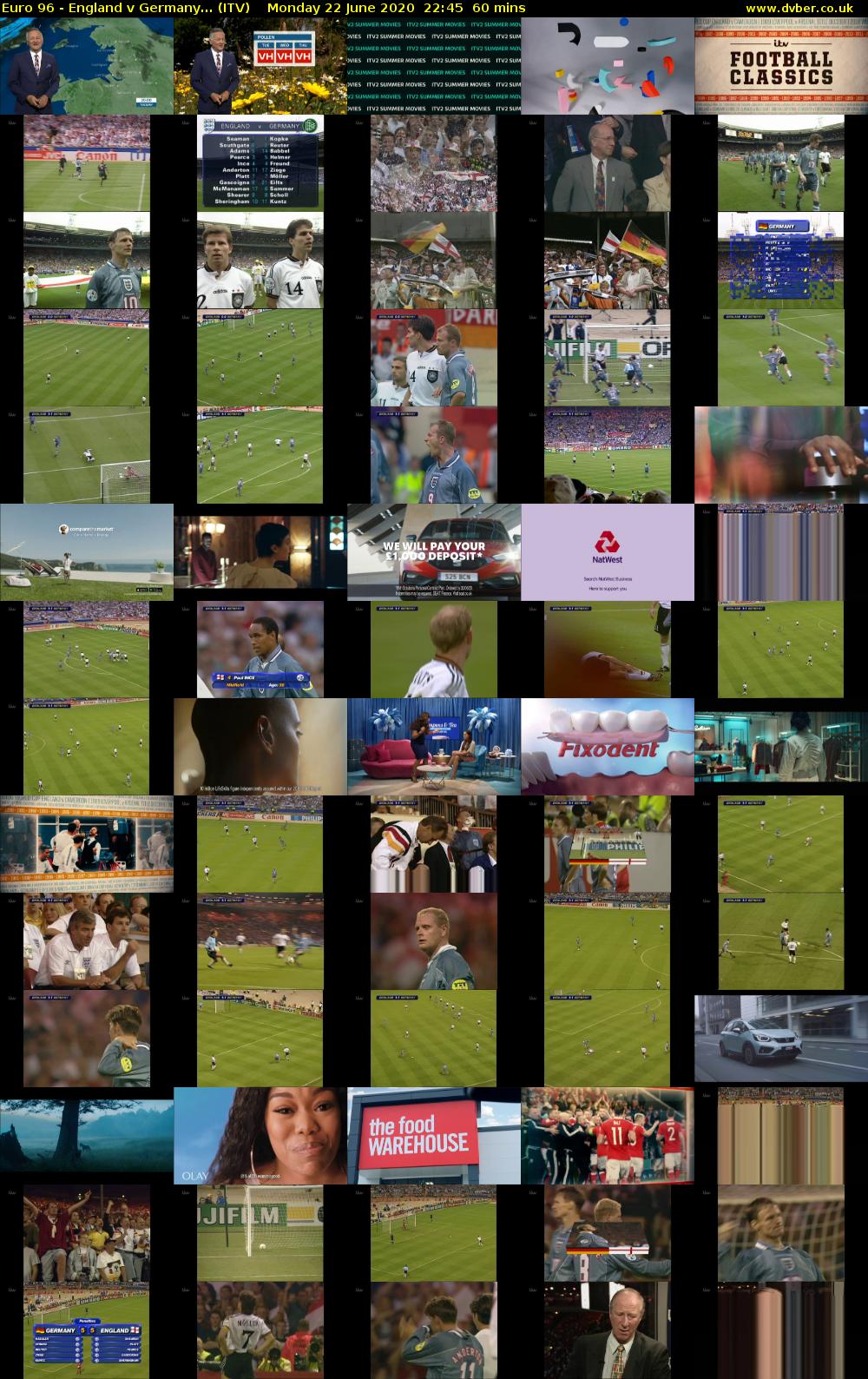 Euro 96 - England v Germany... (ITV) Monday 22 June 2020 22:45 - 23:45