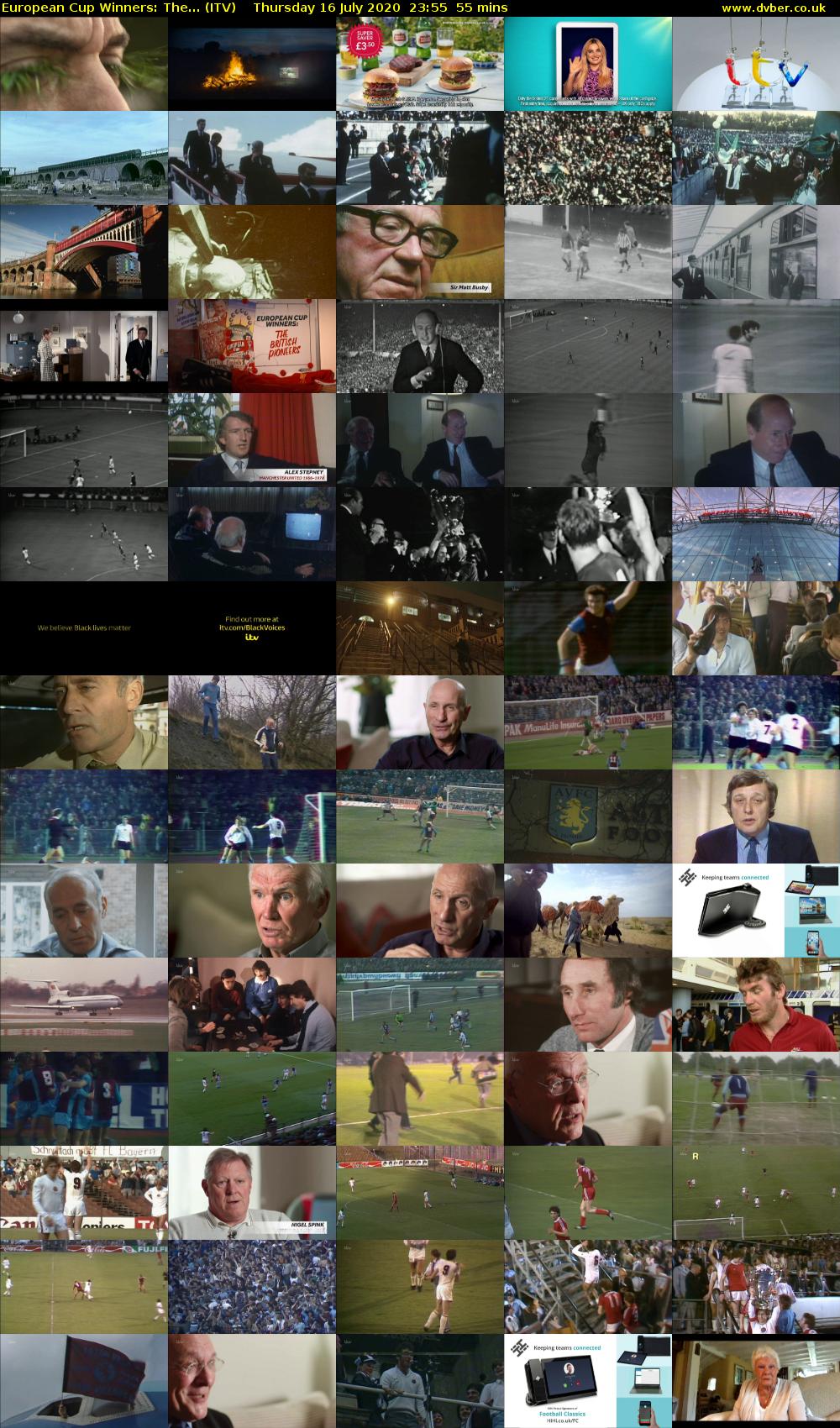 European Cup Winners: The... (ITV) Thursday 16 July 2020 23:55 - 00:50