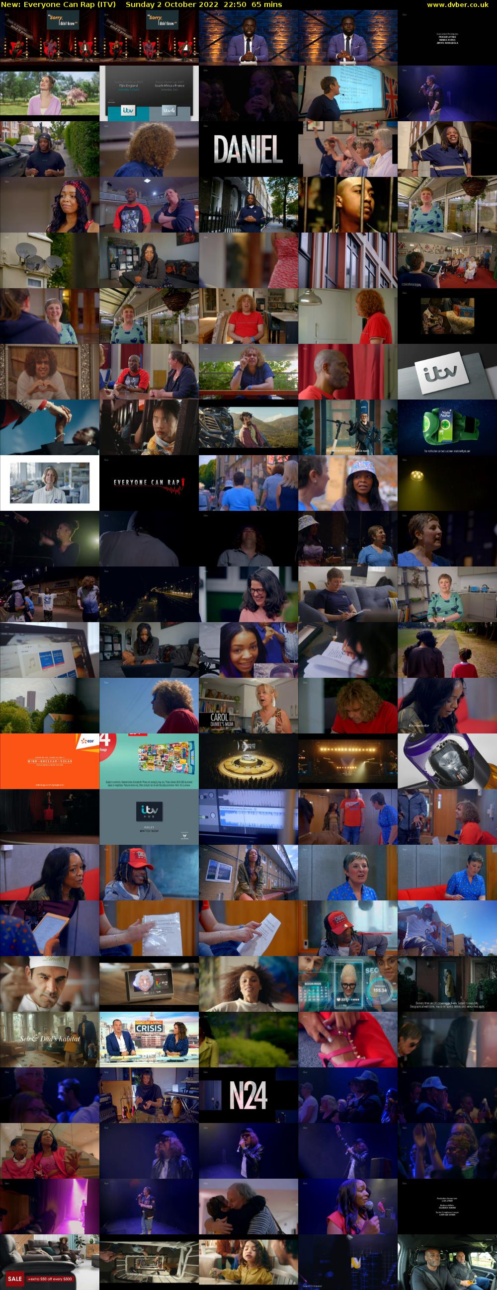 Everyone Can Rap (ITV) Sunday 2 October 2022 22:50 - 23:55
