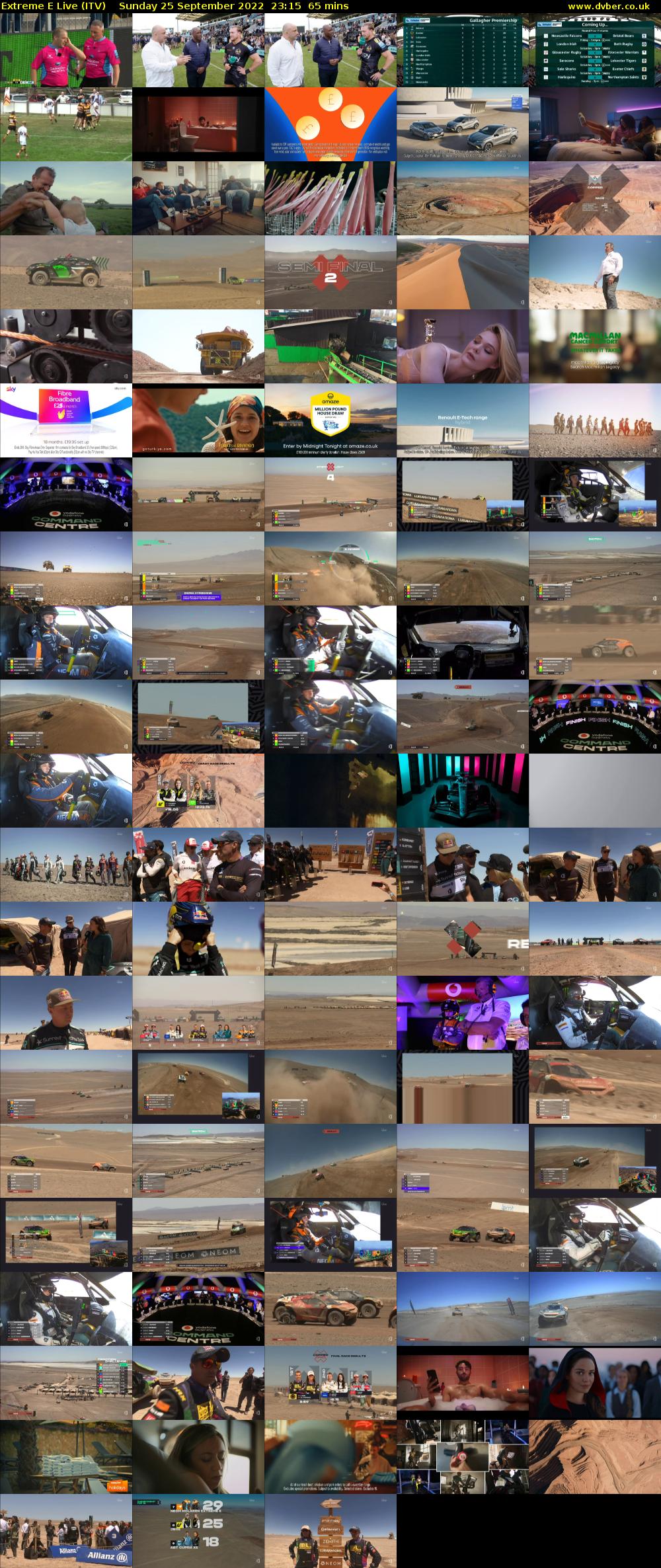 Extreme E Live (ITV) Sunday 25 September 2022 23:15 - 00:20