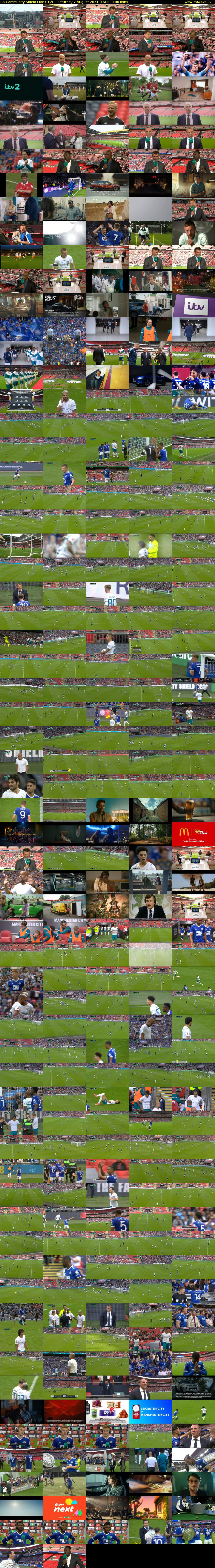 FA Community Shield Live (ITV) Saturday 7 August 2021 16:30 - 19:30