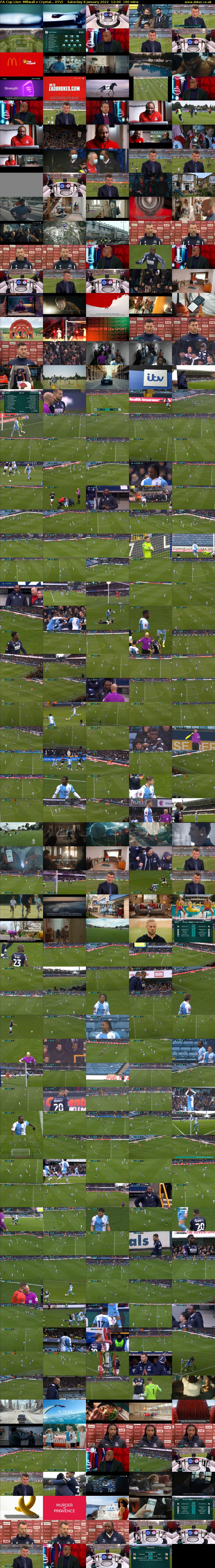FA Cup Live: Millwall v Crystal... (ITV) Saturday 8 January 2022 12:00 - 15:00