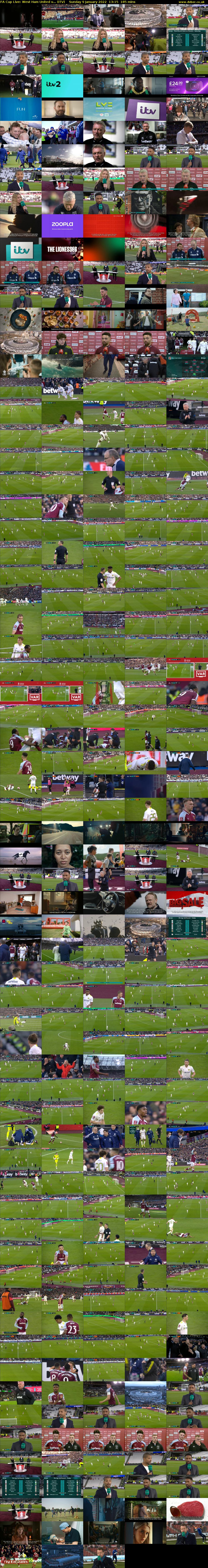 FA Cup Live: West Ham United v... (ITV) Sunday 9 January 2022 13:15 - 16:20