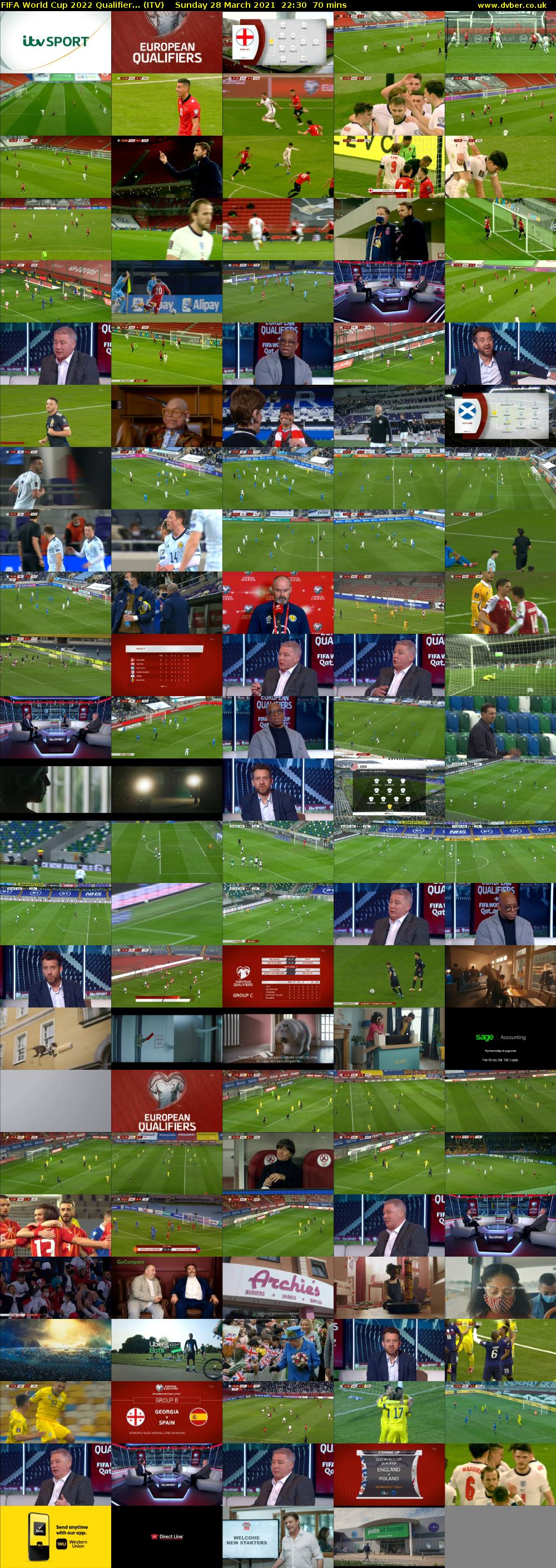 FIFA World Cup 2022 Qualifier... (ITV) Sunday 28 March 2021 22:30 - 23:40