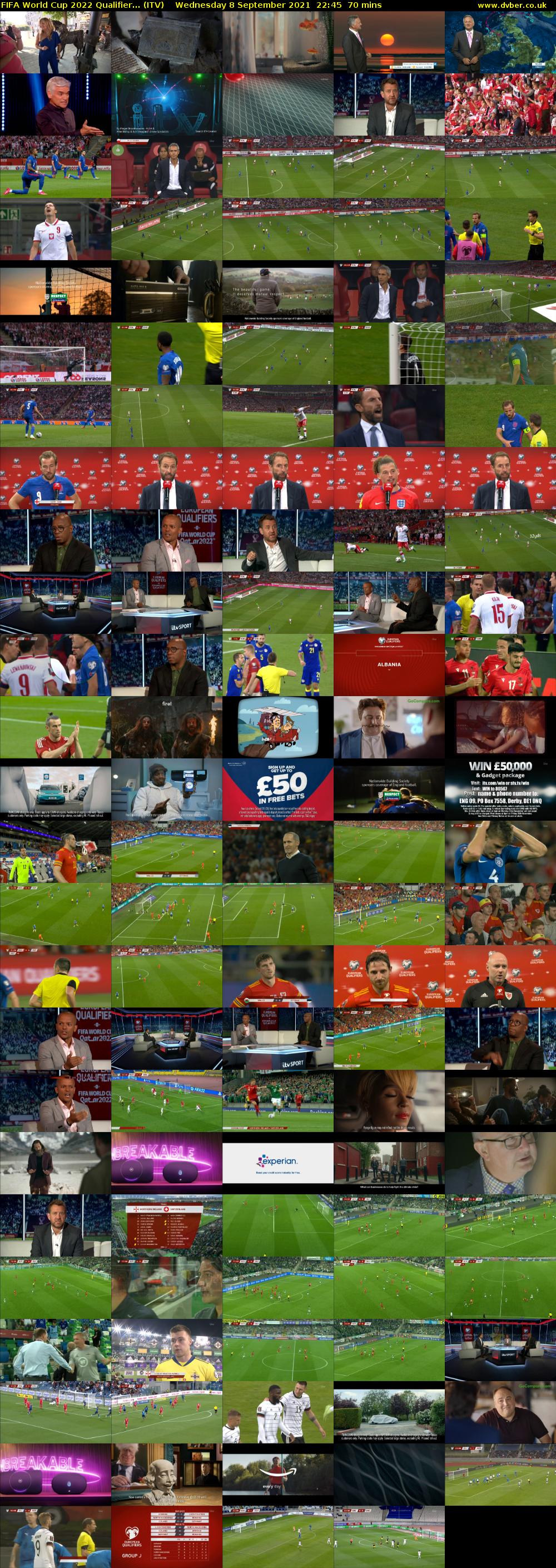 FIFA World Cup 2022 Qualifier... (ITV) Wednesday 8 September 2021 22:45 - 23:55