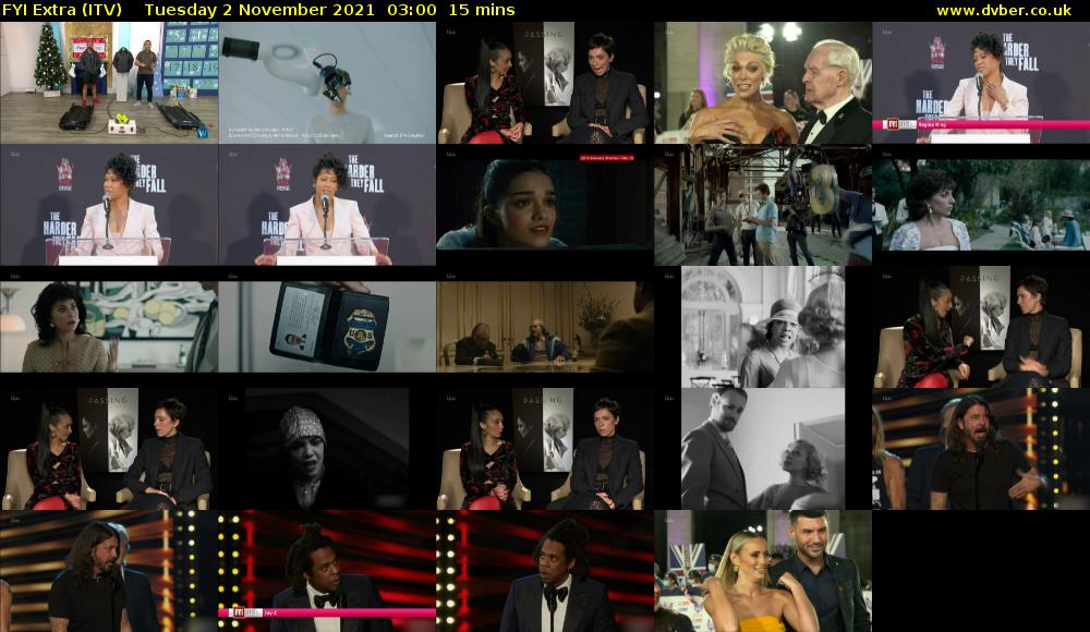 FYI Extra (ITV) Tuesday 2 November 2021 03:00 - 03:15