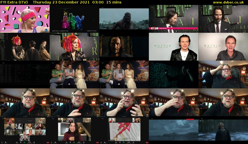 FYI Extra (ITV) Thursday 23 December 2021 03:00 - 03:15
