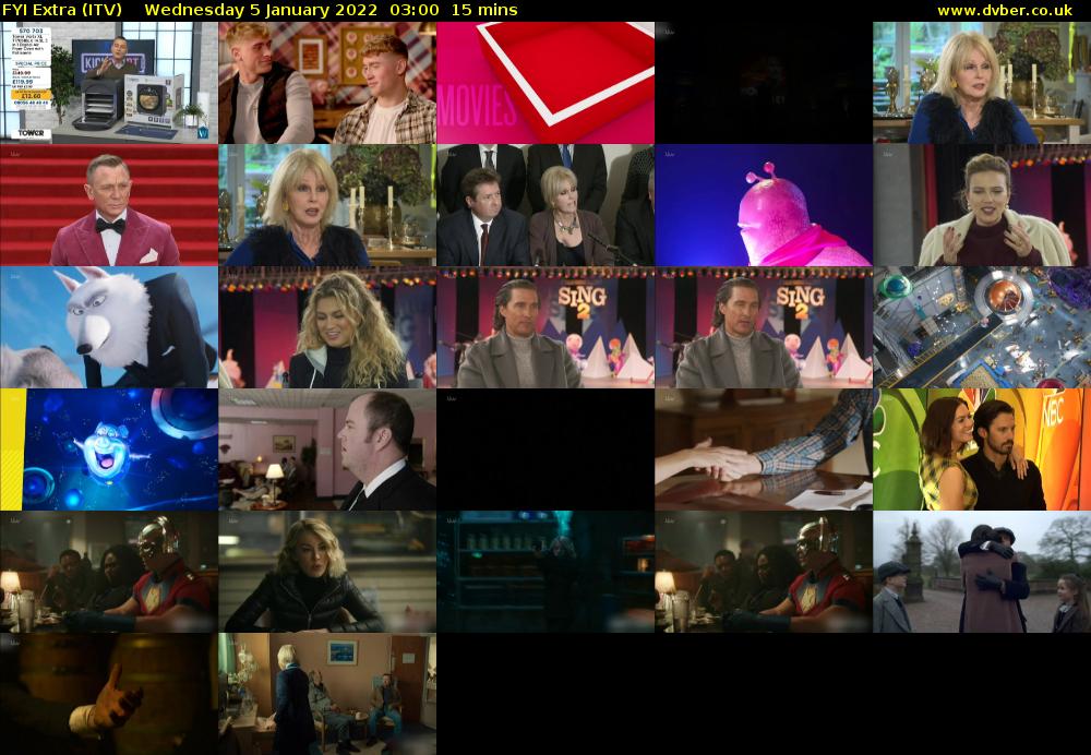 FYI Extra (ITV) Wednesday 5 January 2022 03:00 - 03:15