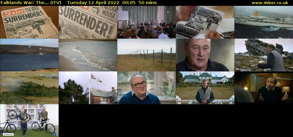 Falklands War: The... (ITV) Tuesday 12 April 2022 00:05 - 00:55