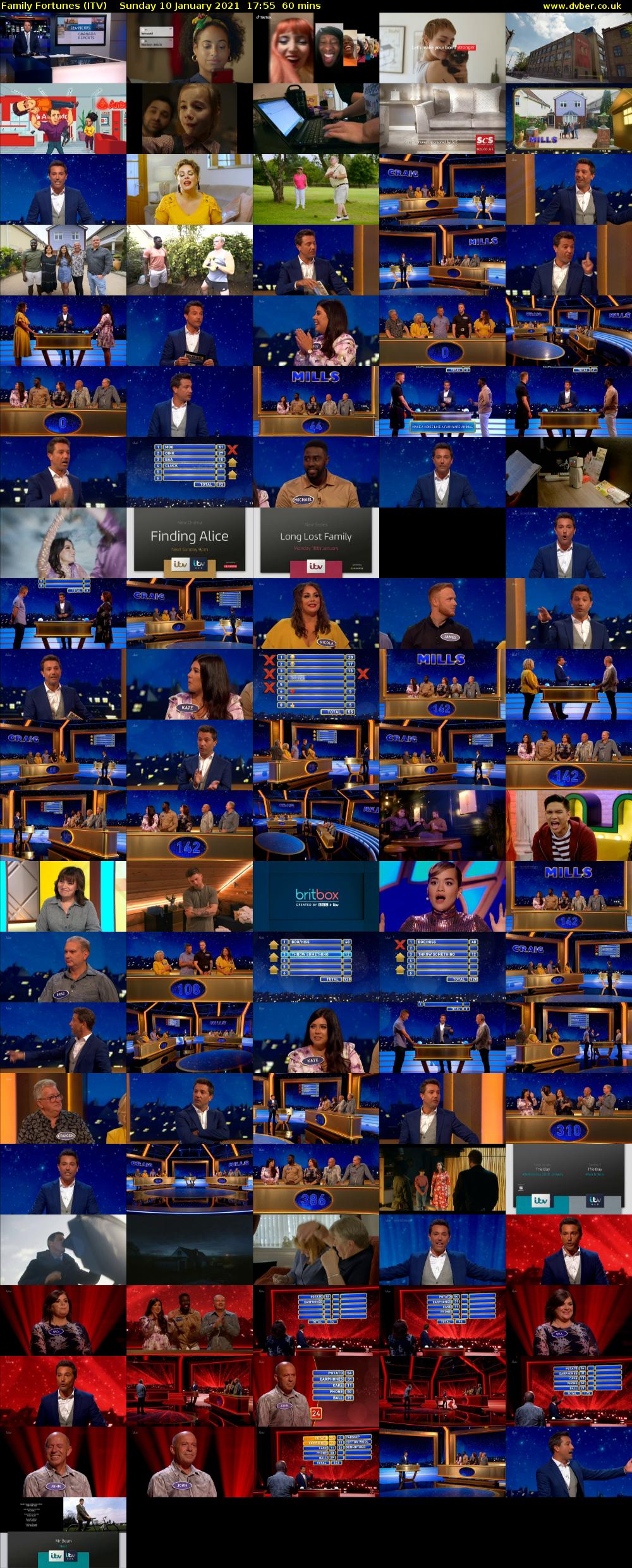 Family Fortunes (ITV) Sunday 10 January 2021 17:55 - 18:55