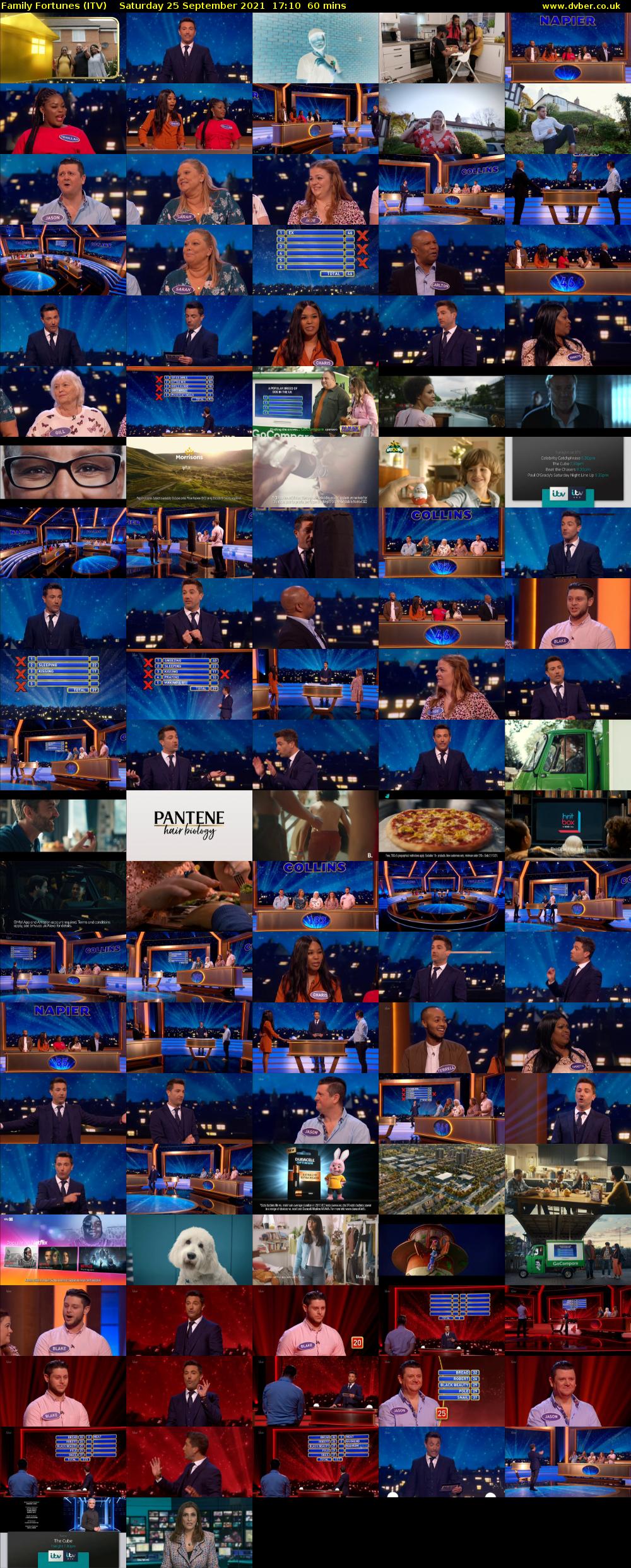 Family Fortunes (ITV) Saturday 25 September 2021 17:10 - 18:10