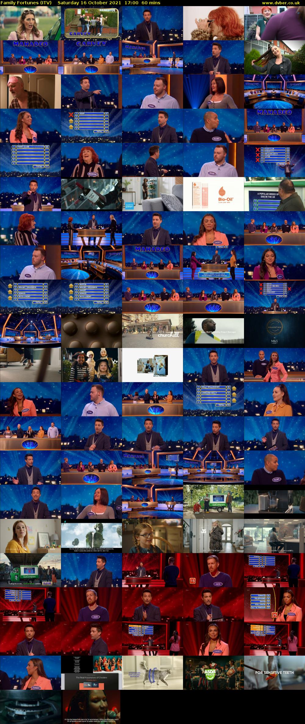 Family Fortunes (ITV) Saturday 16 October 2021 17:00 - 18:00