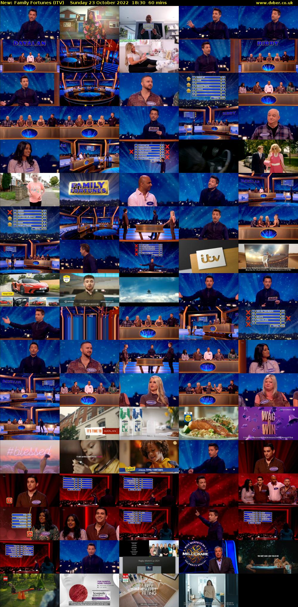 Family Fortunes (ITV) Sunday 23 October 2022 18:30 - 19:30