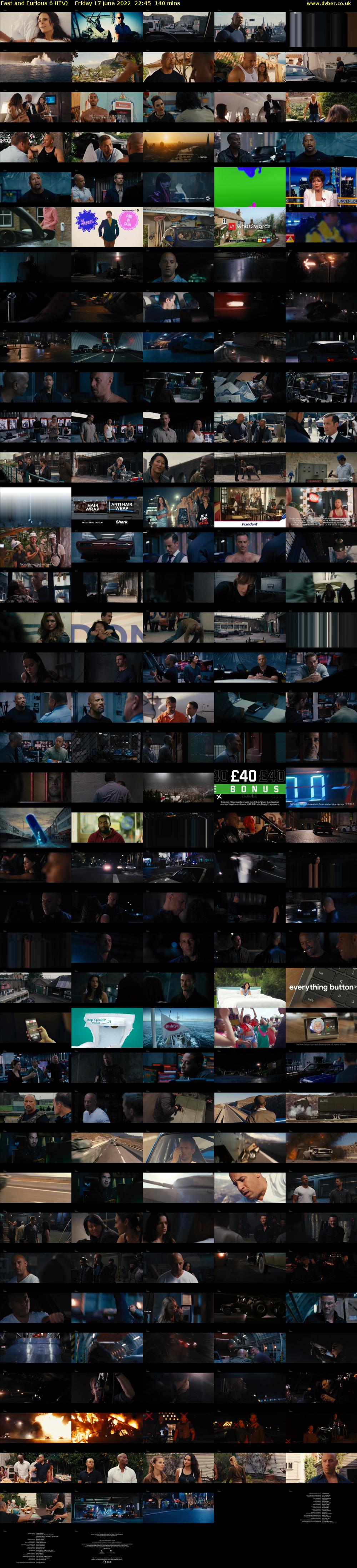 Fast and Furious 6 (ITV) Friday 17 June 2022 22:45 - 01:05